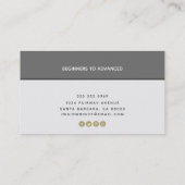 Moderne Golfstrook met grijze sociale media Visitekaartje (Achterkant)