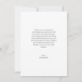 Moderne Golfvorm Foto Afstuderen Hartelijk dank Bedankkaart (Achterkant)