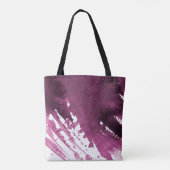 Moderne golven, Bourgogne Waterverf gebrand Tote Bag (Achterkant)