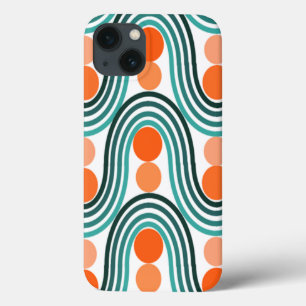 Moderne golven en cirkels van de middelbare eeuw Case-Mate iPhone case