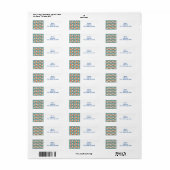 Moderne golven en cirkels van de middelbare eeuw etiket (Full Sheet)