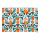 Moderne golven en cirkels van de middelbare eeuw kussensloop (Voorkant)