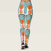 Moderne golven en cirkels van de middelbare eeuw leggings (Achterkant)