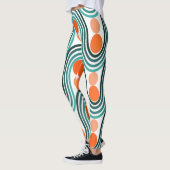 Moderne golven en cirkels van de middelbare eeuw leggings (Links)