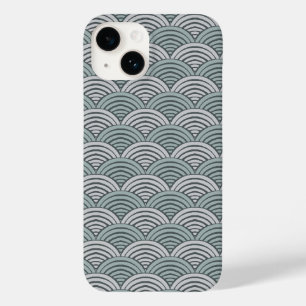 Moderne Golven Grijze Hand Getrokken Scallops Arch Case-Mate iPhone 14 Hoesje