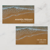 Moderne golven op zandmassagetherapie visitekaartje (Voorkant / Achterkant)