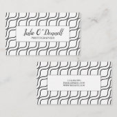 Moderne golven zwart-wit Visitekaartje (Voorkant / Achterkant)