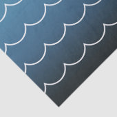 Moderne golvende golflengte licht tot donkerblauw tissuepapier (Detail)