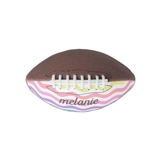 Moderne golvende lijnen | Pastel Waves Gepersonali American Football (Voorkant)