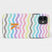 Moderne golvende lijnen | Pastel Waves Monogram Case-Mate iPhone Case (Achterkant (horizontaal))