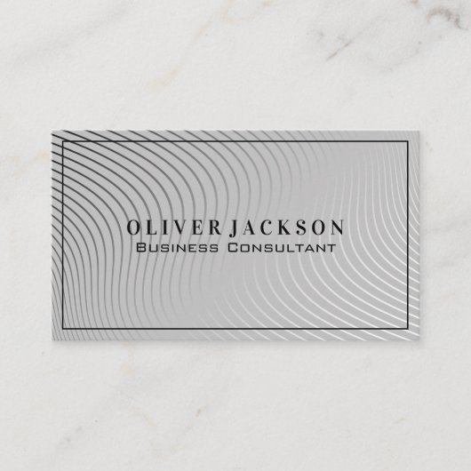 Moderne golvende lijnen visitekaartje (Voorkant)