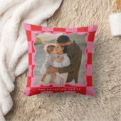 Moderne golvende rand check minimale kerstfoto kussen (Deken)