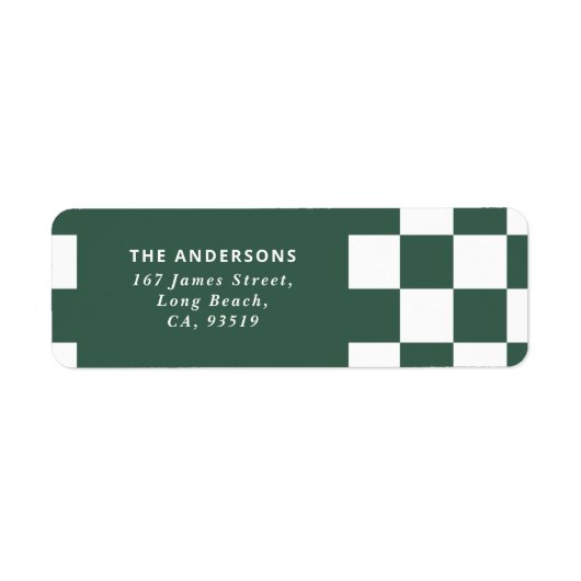 Moderne golvende rand controleren minimale kerst etiket (Voorkant)