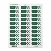 Moderne golvende rand controleren minimale kerst etiket (Full Sheet)