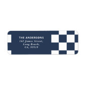 Moderne golvende rand controleren minimale kerst etiket (Voorkant)