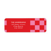 Moderne golvende rand controleren minimale kerst etiket (Voorkant)