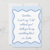 Moderne golvende rand iets blauw aangepaste voorst notitiekaartje (Voorkant)