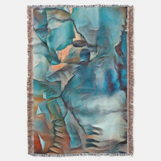 Moderne Gooi Deken met Abstract Patroon (Voorkant Verticaal)