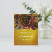 Moderne Gothic Donkere Rozen QRC Briefkaart (Staand voorkant)