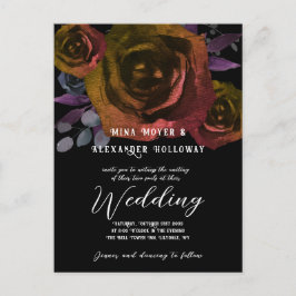 Moderne Gothic Donkere Rozen QRC Briefkaart