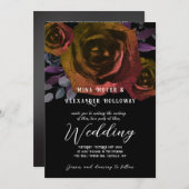 Moderne Gothic Donkere Rozen QRC Kaart (Voorkant / Achterkant)