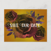 Moderne Gothic Roos foto Opslaan Onze Datum Briefkaart (Voorkant)