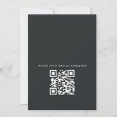 Moderne Gothic Zwart en WoodRose Foto Save The Date (Achterkant)