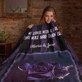 Moderne gothische donkere Romance zwarte Paarse pa Sherpa Deken