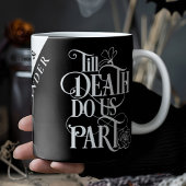 Moderne gotiek tot de dood ons scheidt koffiemok