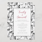 Moderne Gotische bruiloft uitnodiging (Voorkant / Achterkant)