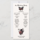 Moderne gotische houtrose en houtskool bloemen (Achterkant)