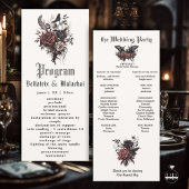 Moderne gotische houtrose en houtskool bloemen