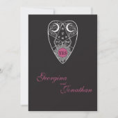 Moderne Gotische Planchette Bruiloft Kaart (Voorkant)