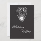 Moderne Gotische Planchette Bruiloft Kaart (Voorkant)
