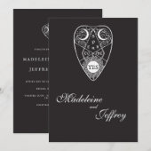 Moderne Gotische Planchette Bruiloft Kaart (Voorkant / Achterkant)