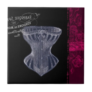 Moderne  gotische steampunk Franse korset Tegeltje