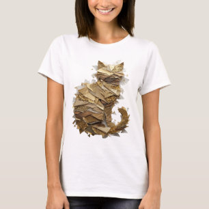 Moderne Goud ABSTRACTE KUNST Artistiek Motief T-shirt