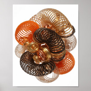 Moderne Goud ABSTRACTE KUNST Kunstprint Poster