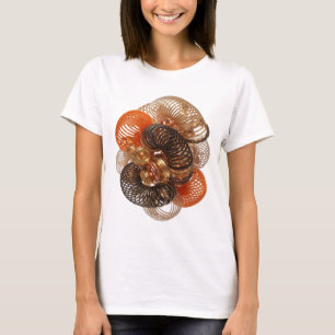 Moderne Goud ABSTRACTE KUNST Kunstprint T-shirt