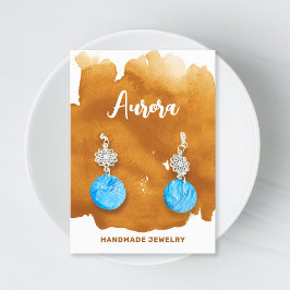 Moderne Goud Aquarel Was Juwelen Displaykaart Visitekaartje