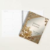 Moderne Goud Bloemenplanner Planner (Display)