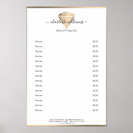 Moderne Goud Diamanten Prijslijst Poster