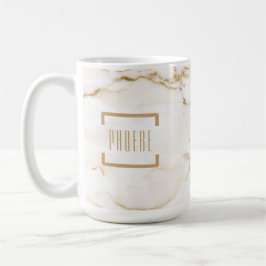 Moderne goud effect marmer patroon koffiemok