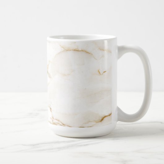 Moderne goud effect marmer patroon koffiemok (Rechts)