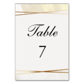 Moderne Goud en Cream Bruiloft Receptie Kaart (Achterkant)