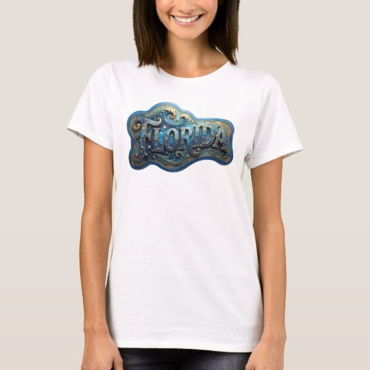 Moderne Goud FLORIDA T-shirt (Voorkant)