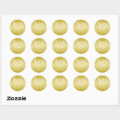 Moderne Goud Folie Dank Je Wel Ronde Sticker (Vel)