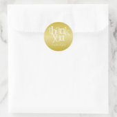 Moderne Goud Folie Dank Je Wel Ronde Sticker (Tas)