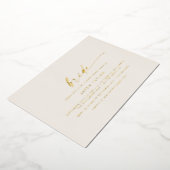 Moderne goud folie script ivoor bruid bruiloft fee uitnodiging (Gedraaid)