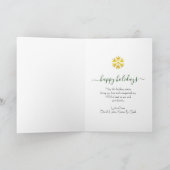 Moderne Goud Folie Sneeuwvlok Vrede Vreugde Liefde Feestdagen Kaart (Binnen)